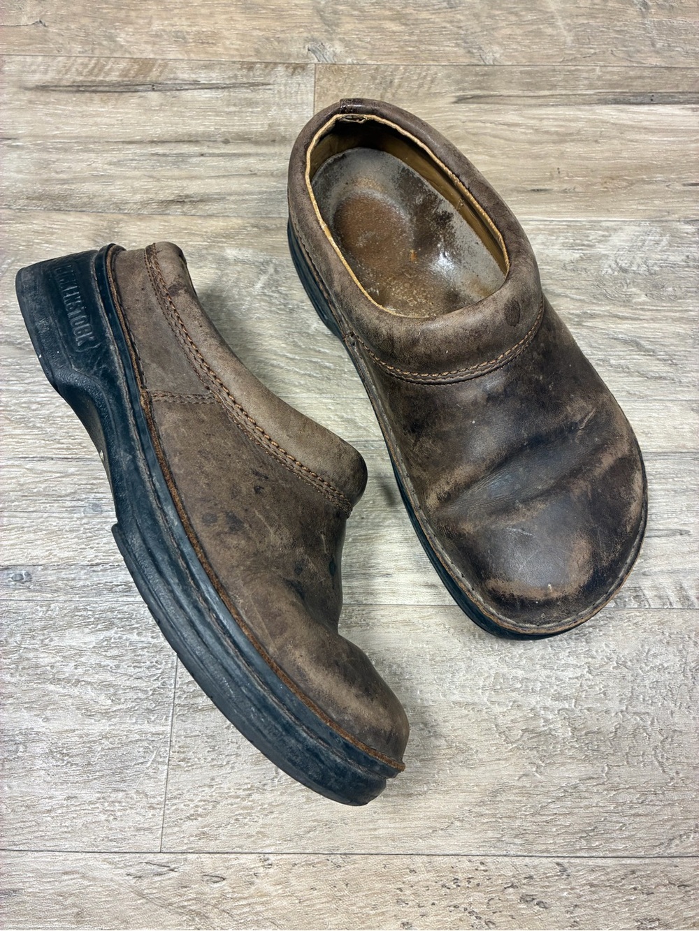 Birkenstock Footprints Ashby Leather Slip On Clogs Shoes